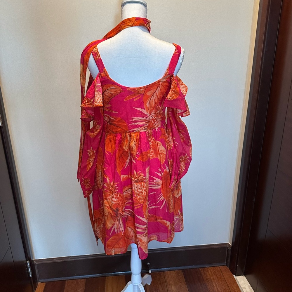 Twin set Vibrant Pink and Orange Floral Dress - Picture 9 of 16